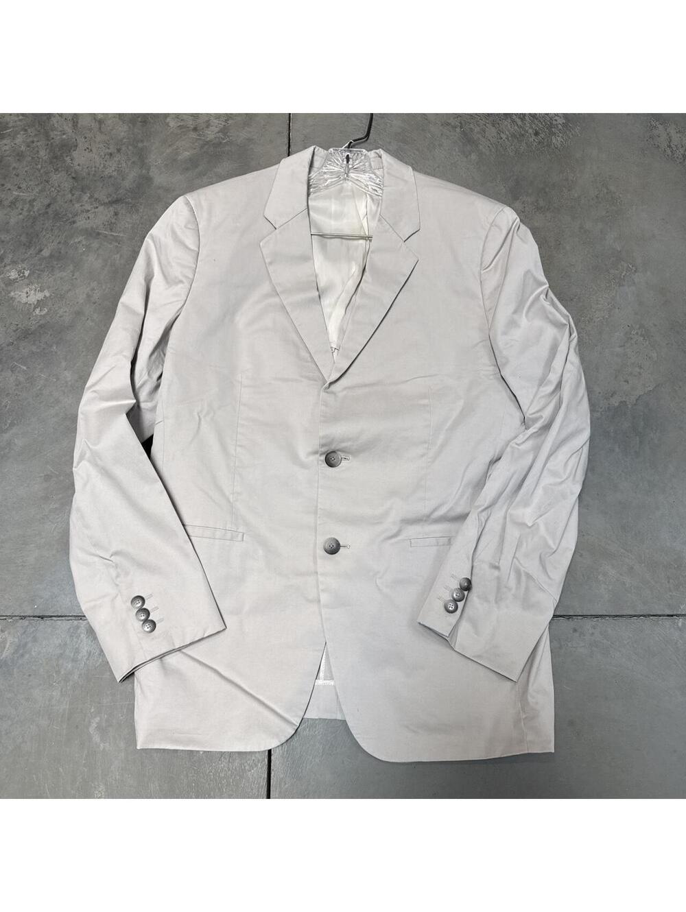 Theory Men's Grey and White Tailored-jacket